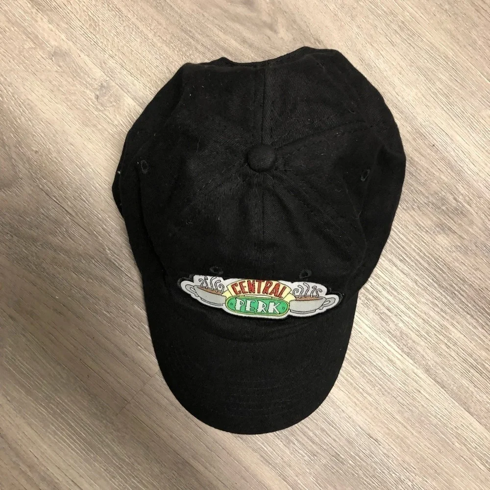 Friends Central Perk Coffee Shop Black Embroidered Logo Baseball Hat Cap